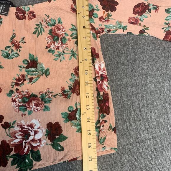 Forever 21 Shirt Womens Small Off Shoulder Flare Sleeve Boho Romantic Feminine S - Picture 5 of 6